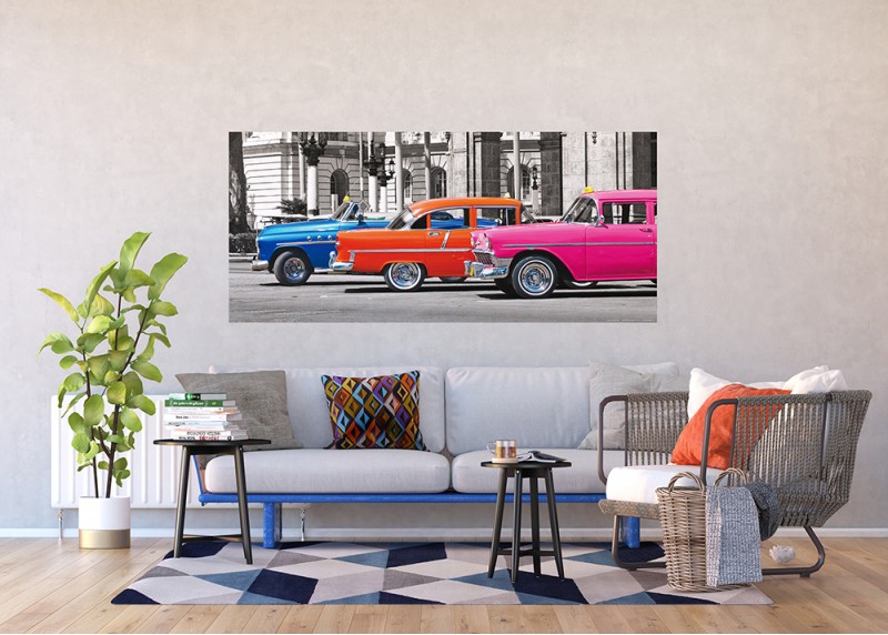 Retro Kuba, AG Design, fototapeta ekologická vliesová do obývacího pokoje, ložnice, jídelny, kuchyně, lepidlo součástí balení, 202x90
