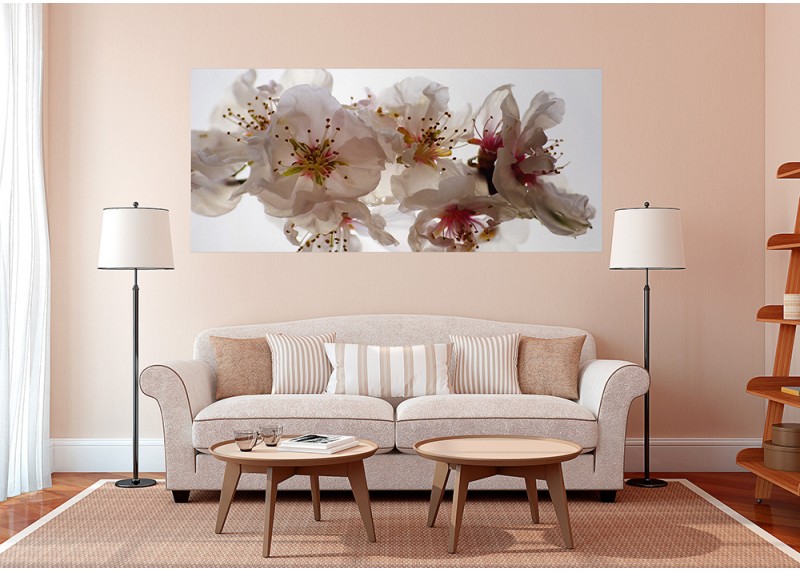 Květy sakury, AG Design, fototapeta ekologická vliesová do obývacího pokoje, ložnice, jídelny, kuchyně, lepidlo součástí balení, 202x90