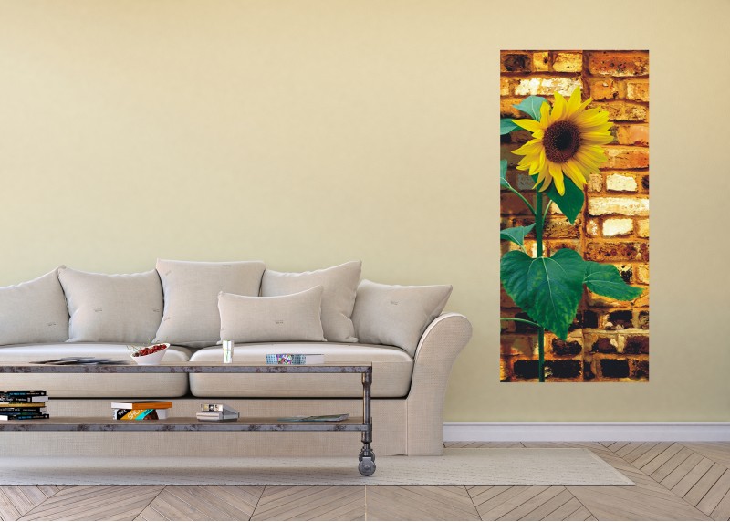 Slunečnice, AG Design, fototapeta ekologická vliesová do obývacího pokoje, ložnice, jídelny, kuchyně, lepidlo součástí balení, 90x202