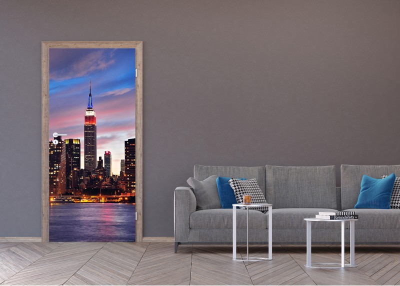 Východ slunce v New Yorku, AG Design, fototapeta ekologická vliesová do obývacího pokoje, ložnice, jídelny, kuchyně, lepidlo součástí balení, 90x202