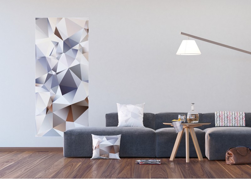 3D Trojúhelníky, AG Design, fototapeta ekologická vliesová do obývacího pokoje, ložnice, jídelny, kuchyně, lepidlo součástí balení, 90x202