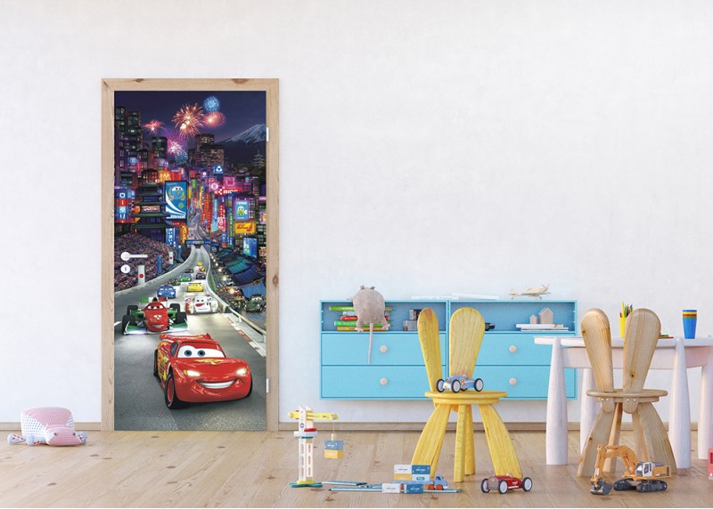 Závody v Tokiu, Disney, AG Design, fototapeta do dětského pokoje, lepidlo součástí balení, 90x202