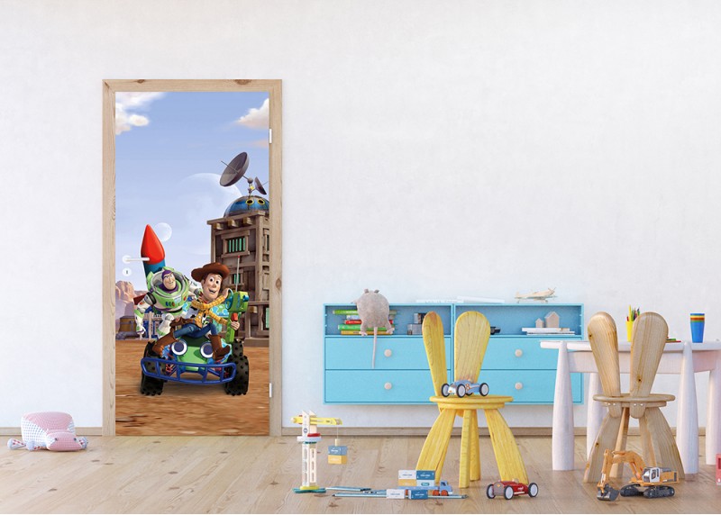 Woody a Buzz, Příběh hráček, Disney, AG Design, fototapeta do dětského pokoje, lepidlo součástí balení, 90x202