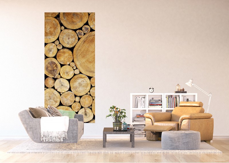 Dřevo, AG Design, fototapeta ekologická vliesová do obývacího pokoje, ložnice, jídelny, kuchyně, lepidlo součástí balení, 90x202