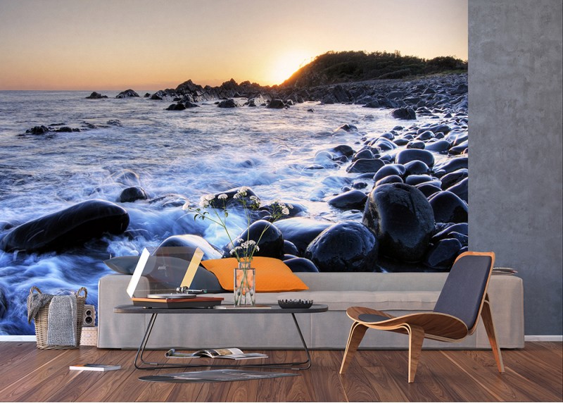 Západ slunce a moře, AG Design, fototapeta do obývacího pokoje, ložnice, jídelny, kuchyně, lepidlo součástí balení, 360x254