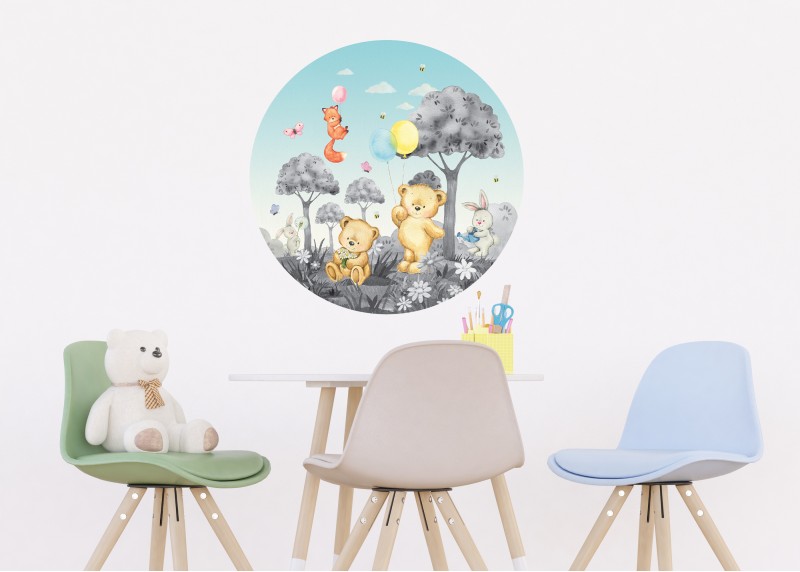 Medvídek, AG Design, fototapeta ekologická vliesová do dětského pokoje 70x70