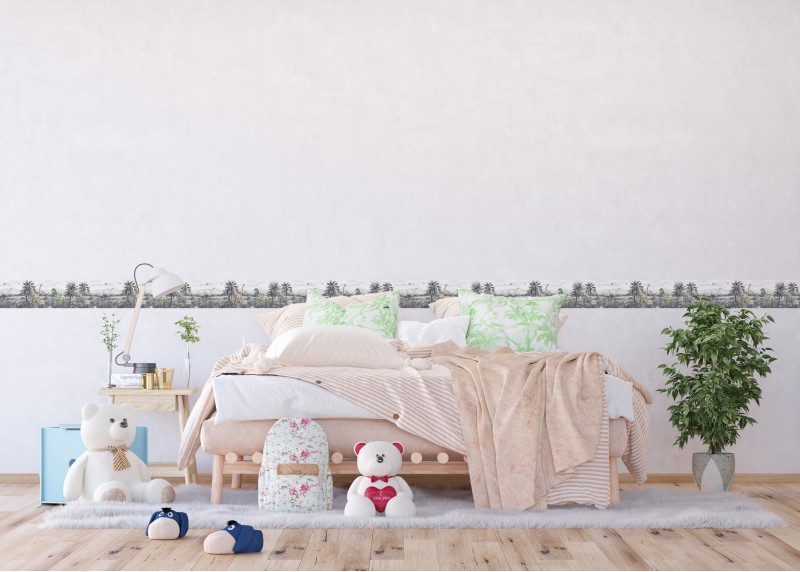 DINO , samolepící bordura pro dětské pokoje, AG Design 0,138 x 5 m, WB943 - 001