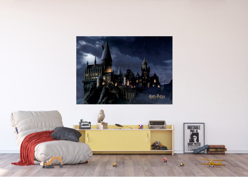 Harry Potter výhled na Bradavice, AG Design, fototapeta do dětského pokoje, lepidlo součástí balení, 155 x 110