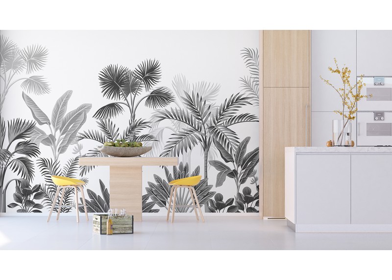 Tropické listí, AG Design, fototapeta do obývacího pokoje, ložnice, jídelny, kuchyně, lepidlo součástí balení, 360x254