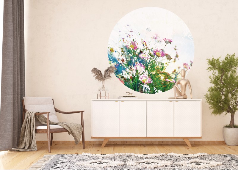 Divoké květiny, AG Design, fototapeta ekologická vliesová do obývacího pokoje, ložnice, jídelny, kuchyně, 140x140