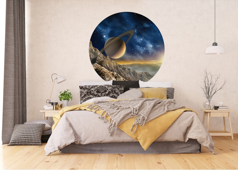 Velkolepý Saturn, AG Design, fototapeta ekologická vliesová do obývacího pokoje, ložnice, jídelny, kuchyně, 140x140