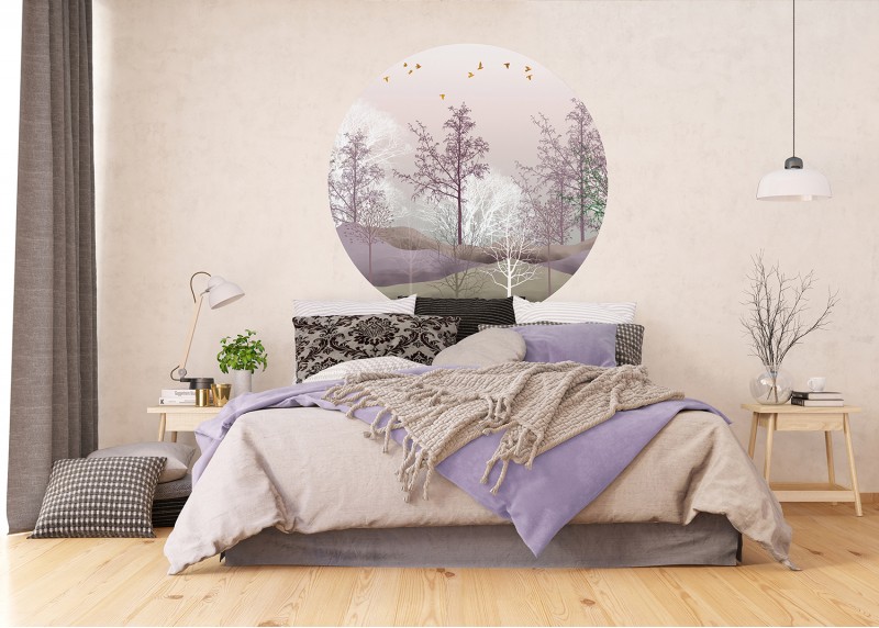 Barevný les, AG Design, fototapeta ekologická vliesová do obývacího pokoje, ložnice, jídelny, kuchyně, 140x140