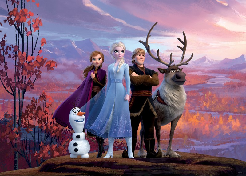 Podzimní Ledové království , Disney, AG Design, fototapeta do dětského pokoje, lepidlo součástí balení, 156x112