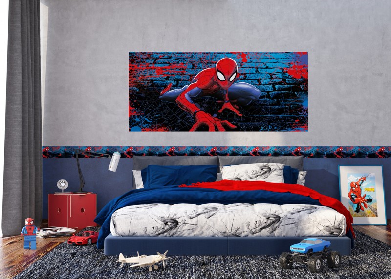 Spider-man, Marvel, AG Design, fototapeta do dětského pokoje, lepidlo součástí balení, 202x90