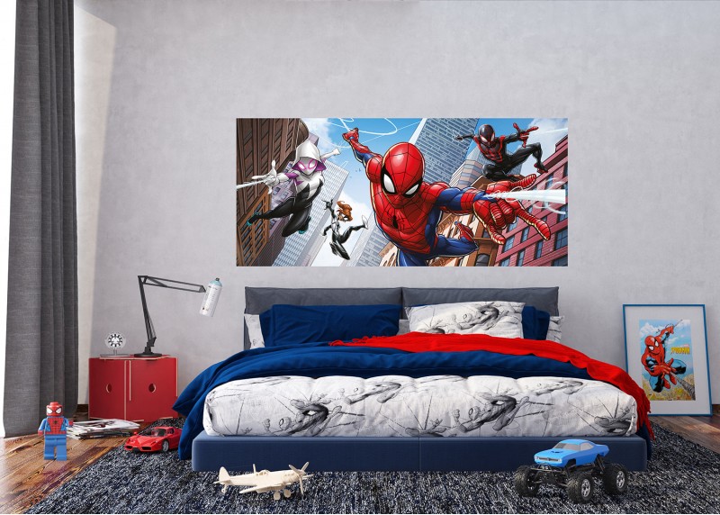 Spider-man a jeho tym, Marvel, AG Design, fototapeta do dětského pokoje, lepidlo součástí balení, 202x90