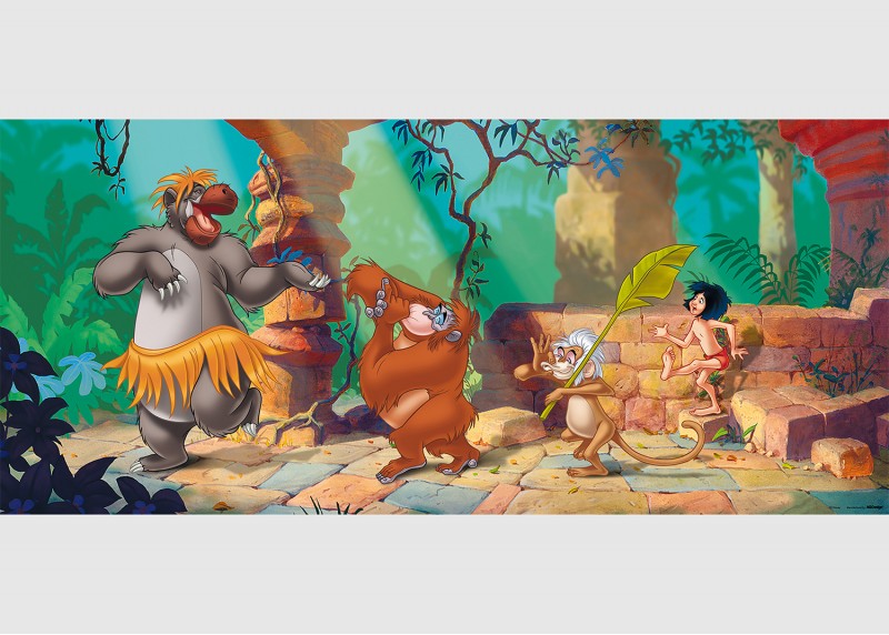 Kniha džunglí, Disney, AG Design, fototapeta do dětského pokoje, lepidlo součástí balení, 202x90