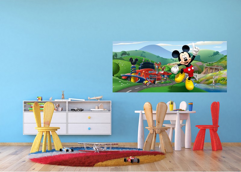 Mickey Mouse má nápad, Disney, AG Design, fototapeta do dětského pokoje, lepidlo součástí balení, 202x90