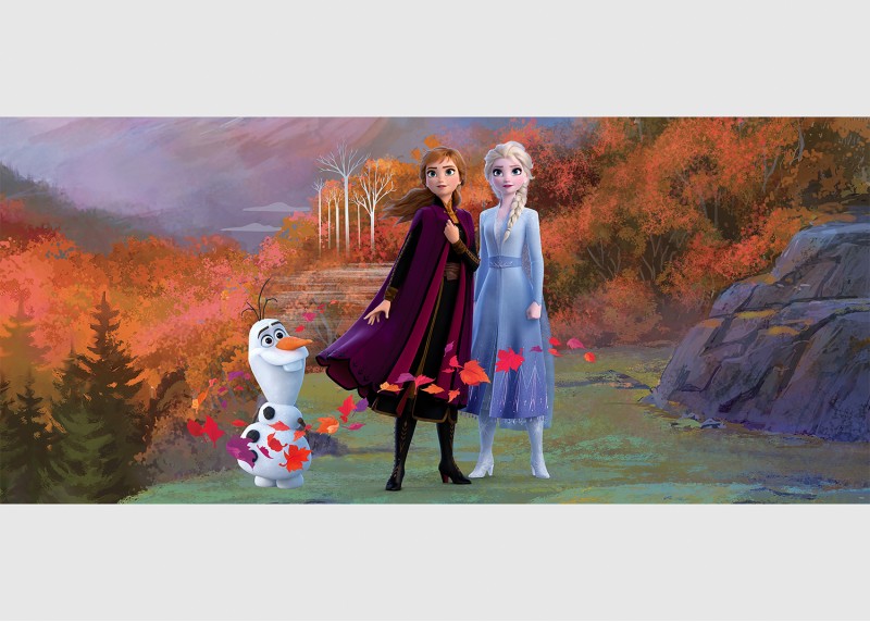 Elza, Anna a Olaf na horské cestě, Ledové království, Disney, AG Design, fototapeta do dětského pokoje, lepidlo součástí balení, 202x90
