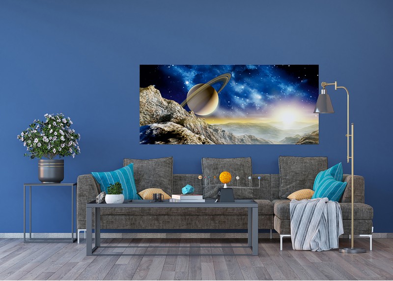 Vesmírný obraz planety Neptun, AG Design, fototapeta ekologická vliesová do obývacího pokoje, ložnice, jídelny, kuchyně, lepidlo součástí balení, 202x90