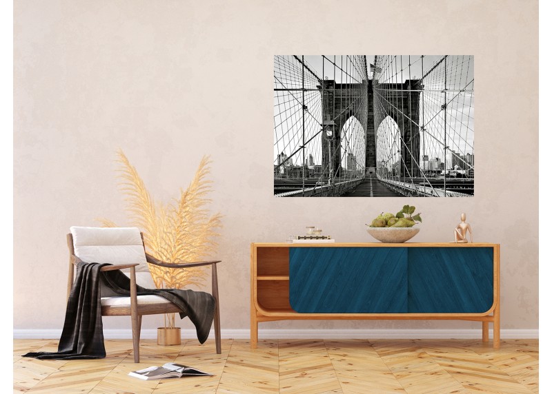 Průchod Brooklynským mostem, AG Design, fototapeta ekologická vliesová do obývacího pokoje, ložnice, jídelny, kuchyně, lepidlo součástí balení, 155x110