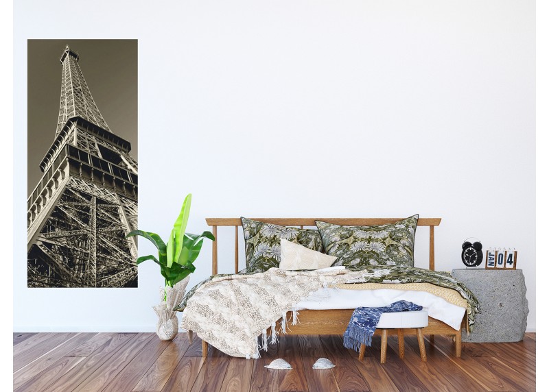 Eiffelova věž v černobílé barvě, AG Design, fototapeta ekologická vliesová do obývacího pokoje, ložnice, jídelny, kuchyně, lepidlo součástí balení, 90x202