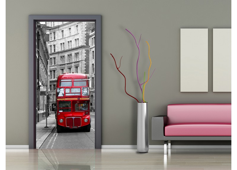 Londýnský bus , AG Design, fototapeta ekologická vliesová do obývacího pokoje, ložnice, jídelny, kuchyně, lepidlo součástí balení, 90x202