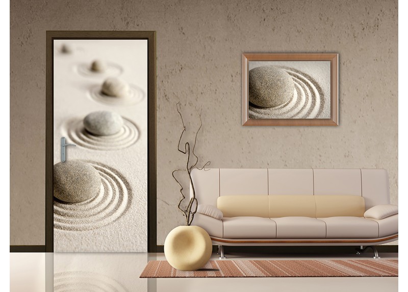 Kameny v písku, AG Design, fototapeta ekologická vliesová do obývacího pokoje, ložnice, jídelny, kuchyně, lepidlo součástí balení, 90x202
