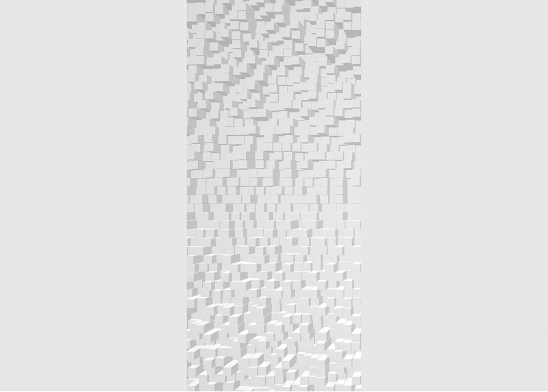 3D abstrakce bílé kostky, AG Design, fototapeta ekologická vliesová do obývacího pokoje, ložnice, jídelny, kuchyně, lepidlo součástí balení, 90x202