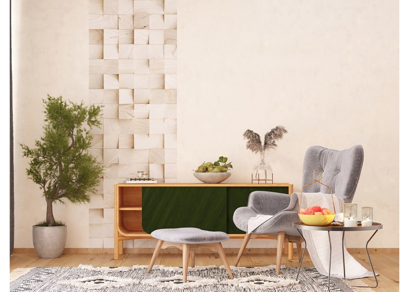 Dřevěné kostky, AG Design, fototapeta ekologická vliesová do obývacího pokoje, ložnice, jídelny, kuchyně, lepidlo součástí balení, 90x270
