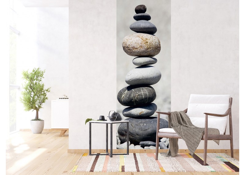 Zenové kamení, AG Design, fototapeta ekologická vliesová do obývacího pokoje, ložnice, jídelny, kuchyně, lepidlo součástí balení, 90x270