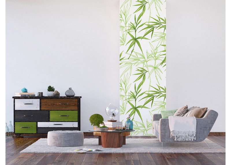 Zelené listy, AG Design, fototapeta ekologická vliesová do obývacího pokoje, ložnice, jídelny, kuchyně, lepidlo součástí balení, 90x270