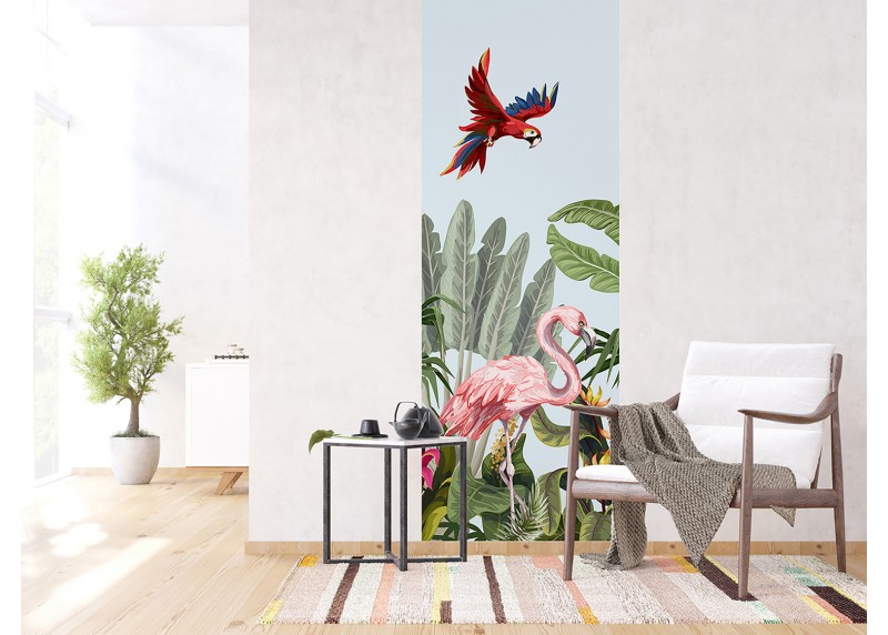 Tropické motivy, AG Design, fototapeta ekologická vliesová do obývacího pokoje, ložnice, jídelny, kuchyně, lepidlo součástí balení, 90x270