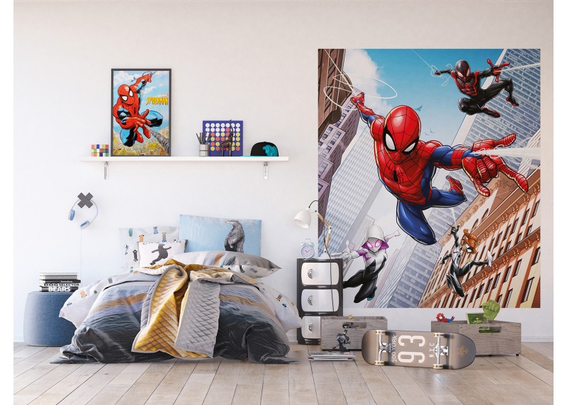 Spider-man Paralelní hrdinové, AG Design, fototapeta do dětského pokoje, lepidlo součástí balení, 180x202