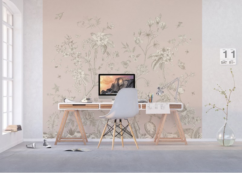 Pastelové květy, AG Design, fototapeta ekologická vliesová do obývacího pokoje, ložnice, jídelny, kuchyně, lepidlo součástí balení, 300x270
