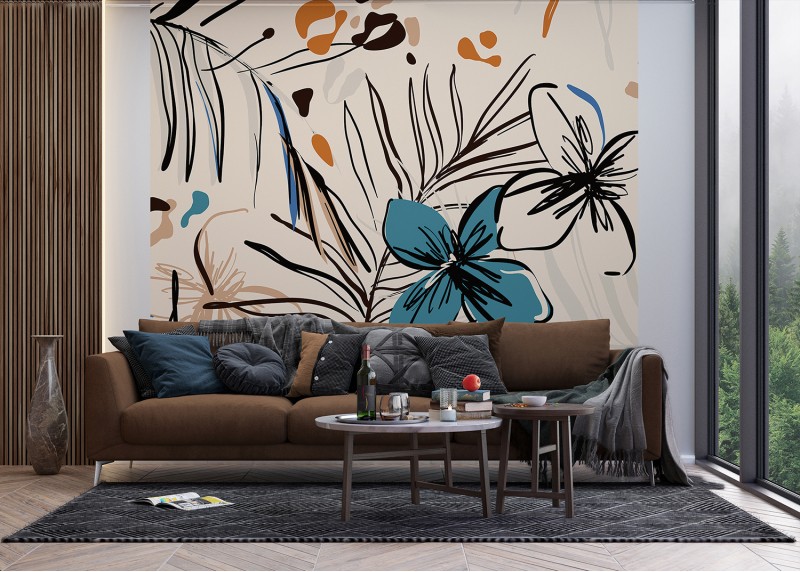 Květinova abstrakce, AG Design, fototapeta ekologická vliesová do obývacího pokoje, ložnice, jídelny, kuchyně, lepidlo součástí balení, 300x270