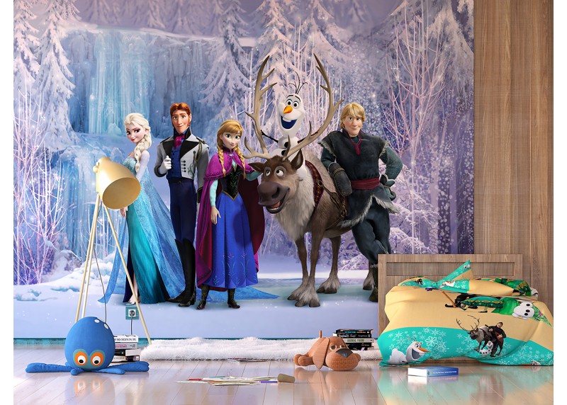 Ledové království všichni spolu, Ledové království, Disney, AG Design, fototapeta do dětského pokoje, lepidlo součástí balení, 360x270