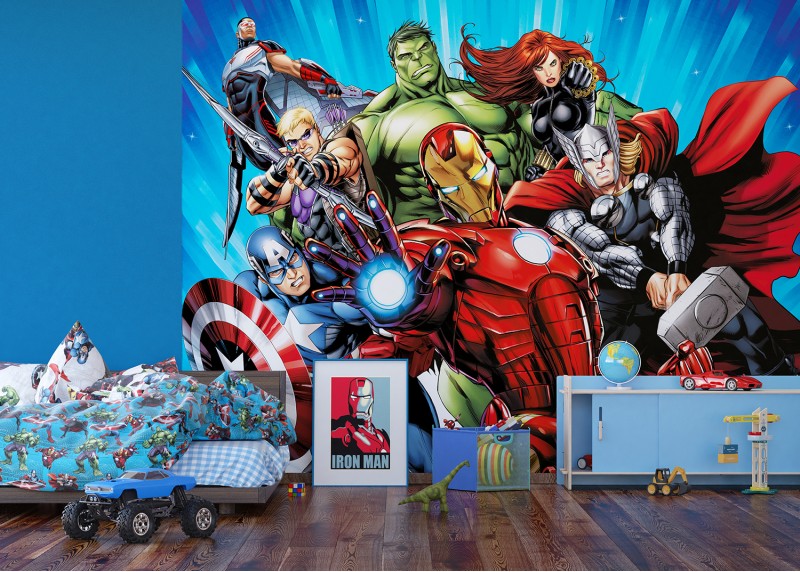 Marvel Avengers, AG Design, fototapeta do dětského pokoje, lepidlo součástí balení, 360x270