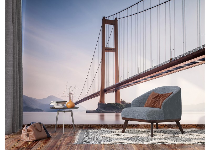 Výhled na Golden Gate, AG Design, fototapeta ekologická vliesová do obývacího pokoje, ložnice, jídelny, kuchyně, lepidlo součástí balení, 375x270