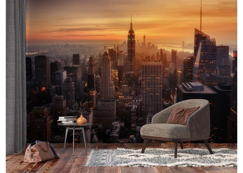 New Yorské panorama, AG Design, fototapeta ekologická vliesová do obývacího pokoje, ložnice, jídelny, kuchyně, lepidlo součástí balení, 375x270