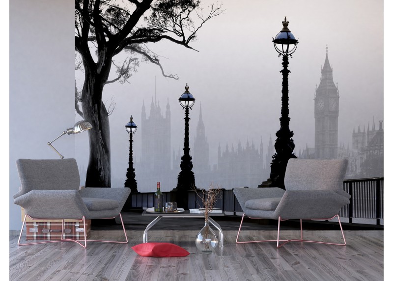 Magický Londýn, AG Design, fototapeta ekologická vliesová do obývacího pokoje, ložnice, jídelny, kuchyně, lepidlo součástí balení, 375x270