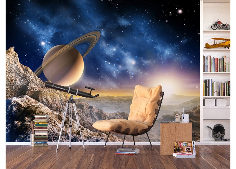 Velkolepý Saturn, AG Design, fototapeta ekologická vliesová do obývacího pokoje, ložnice, jídelny, kuchyně, lepidlo součástí balení, 375x270