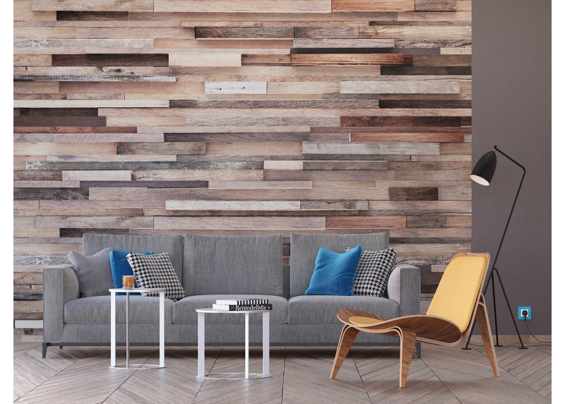 Dřevěné desky, AG Design, fototapeta ekologická vliesová do obývacího pokoje, ložnice, jídelny, kuchyně, lepidlo součástí balení, 360x270