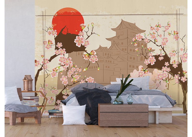 Japonské motivy, AG Design, fototapeta ekologická vliesová do obývacího pokoje, ložnice, jídelny, kuchyně, lepidlo součástí balení, 360x270
