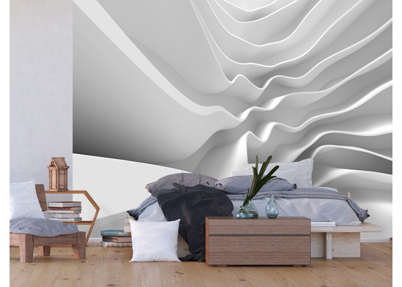 Futuristické vlny, AG Design, fototapeta ekologická vliesová do obývacího pokoje, ložnice, jídelny, kuchyně, lepidlo součástí balení, 375x270