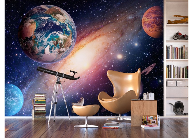 Vesmír, AG Design, fototapeta ekologická vliesová do obývacího pokoje, ložnice, jídelny, kuchyně, lepidlo součástí balení, 360x270