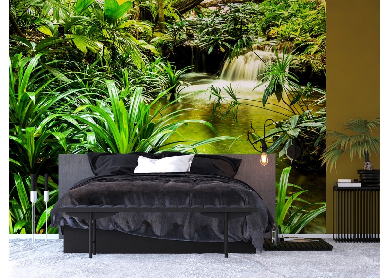 Laguna v džungli, AG Design, fototapeta ekologická vliesová do obývacího pokoje, ložnice, jídelny, kuchyně, lepidlo součástí balení, 375x270
