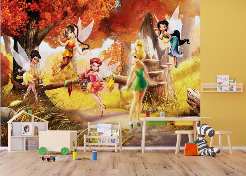 Víly v podzimním lese, Disney, AG Design, fototapeta do dětského pokoje, lepidlo součástí balení, 360x254