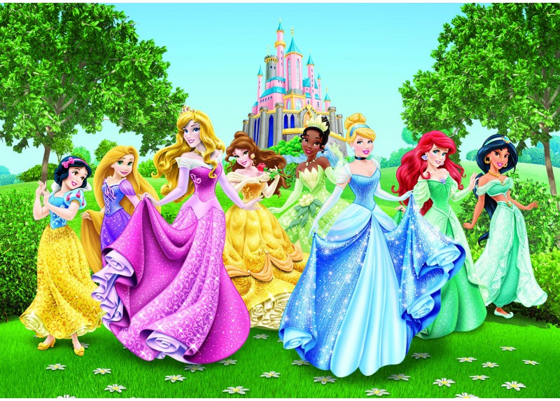 Všechny princezny Disney, AG Design, fototapeta do dětského pokoje, lepidlo součástí balení, 360x254