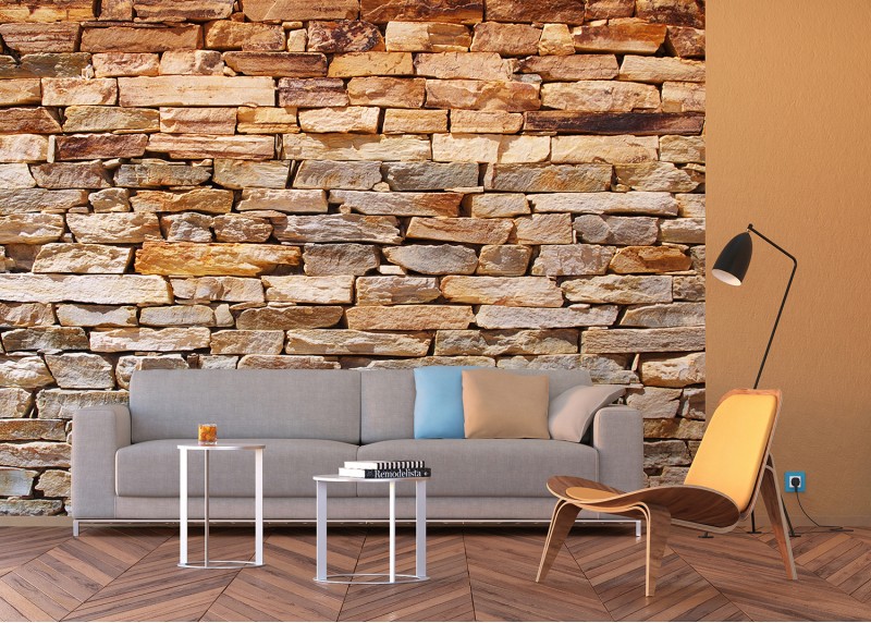 Kamenná zeď, AG Design, fototapeta do obývacího pokoje, ložnice, jídelny, kuchyně, lepidlo součástí balení, 360x254