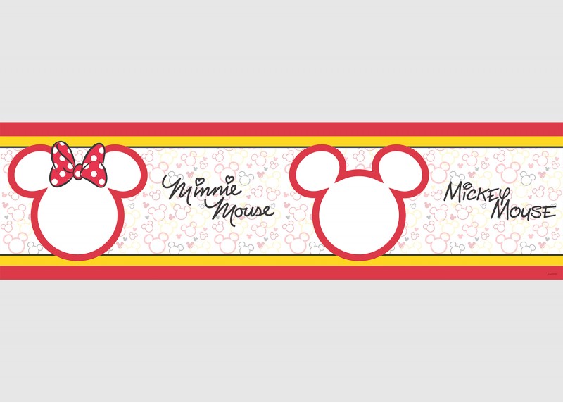 Minnie Mouse, Disney, samolepící bordura do dětského pokoje, 5 m x 13, 8 cm, WBD 8068